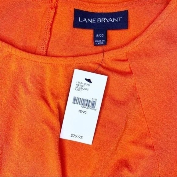 Lane Bryant Orange Tassel Belt Dress 18 20 Nwt - Picture 10 of 11